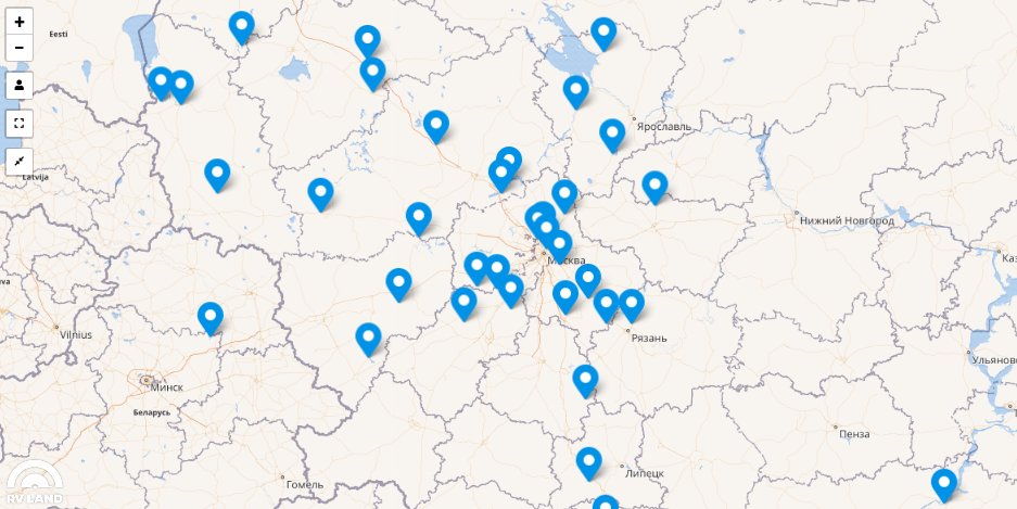 Карта кемпингов россии для автодомов