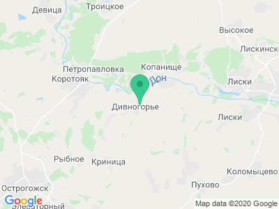 Карта Музей-заповедник Дивногорье